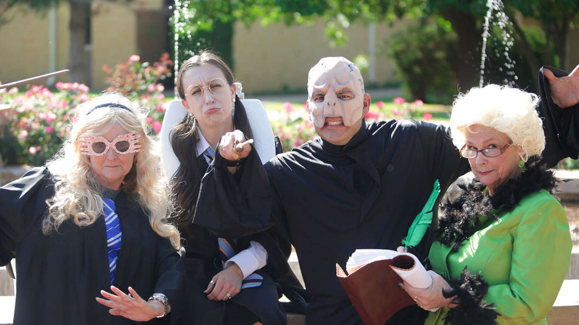 Some LCU faculty and staff in Harry Potter costumes