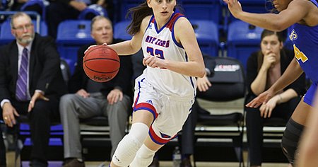 Lady Chap player driving the lane